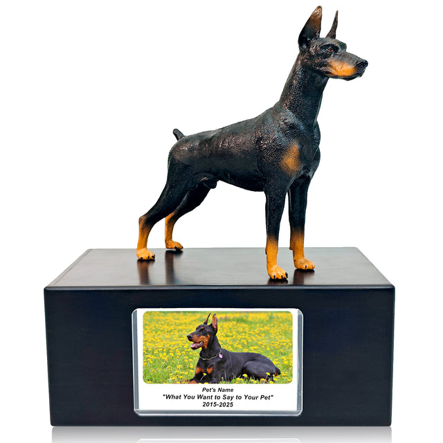 Pet Urn Memorial Shadow Box for Dog & Cat Ashes – Sympathy Keepsake Frame Gift