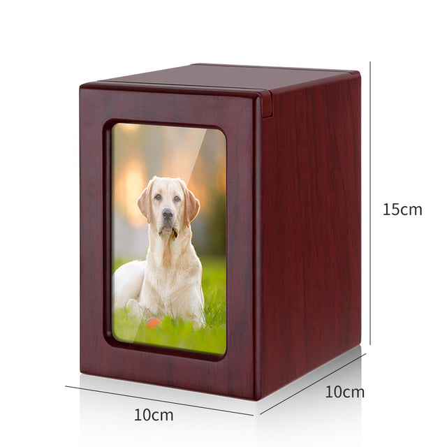 Small and Medium Commemorative Photo Frame Pet Urn Pine Wood