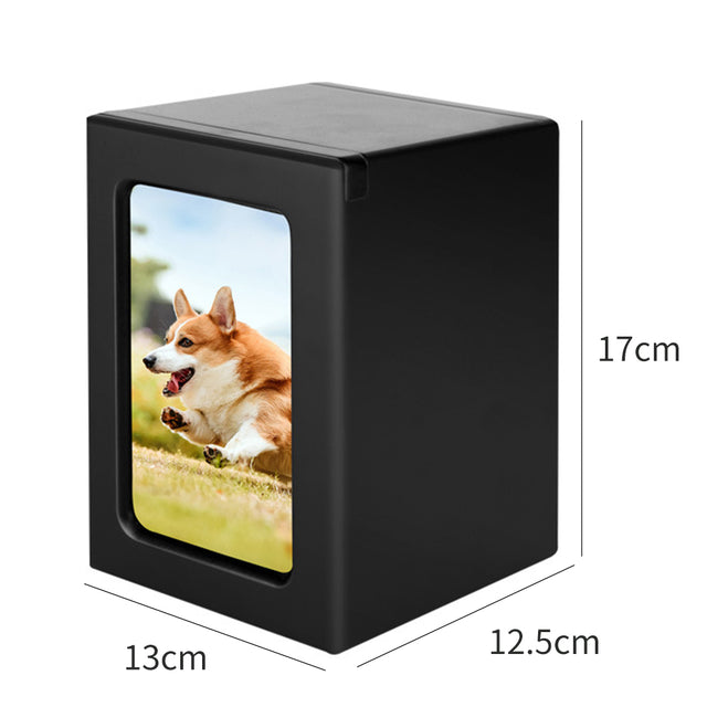 Small and Medium Commemorative Photo Frame Pet Urn Pine Wood