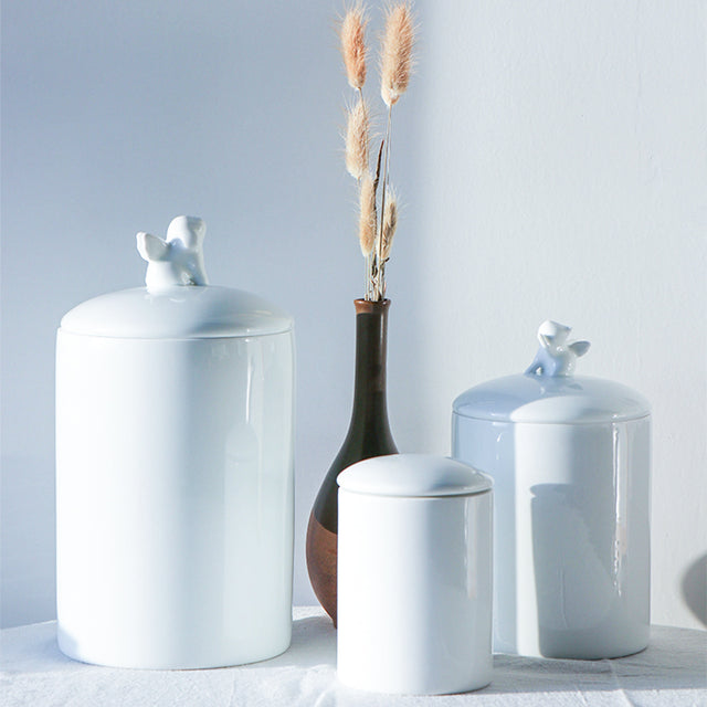 Jingdezhen Ceramic Cat and Dog Pet Urn Memorial Jar