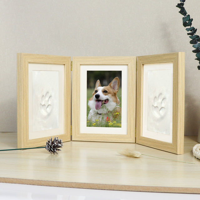 Dog Paw Print Cat Paw Print Pet Footprint Commemorative Photo Frame Diy Gift - Customizable