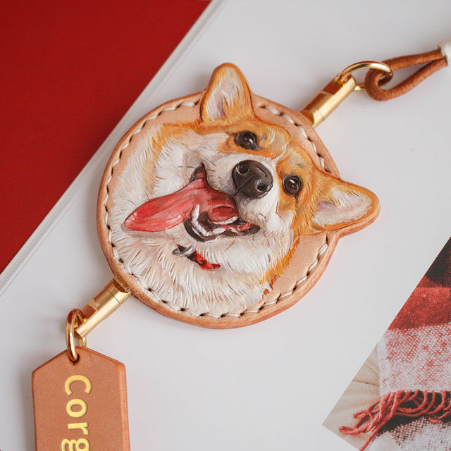 Pet Custom Leather Carving Gift Pendant Souvenir