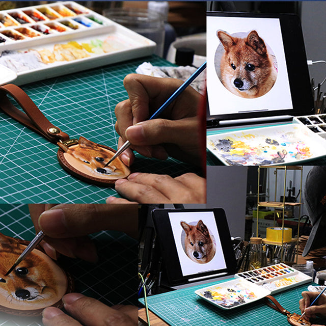 Pet Custom Leather Carving Gift Pendant Souvenir