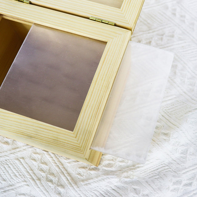 Pine Solid Wood Pet Urn with Photo Frame—Customizable