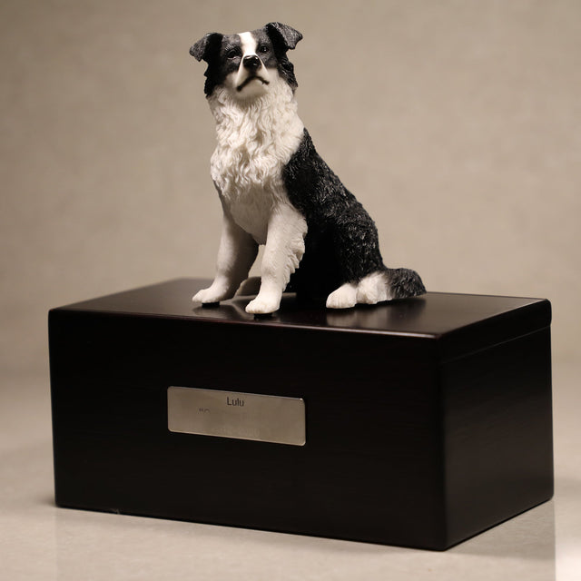 Border Collie Sculpture Urn