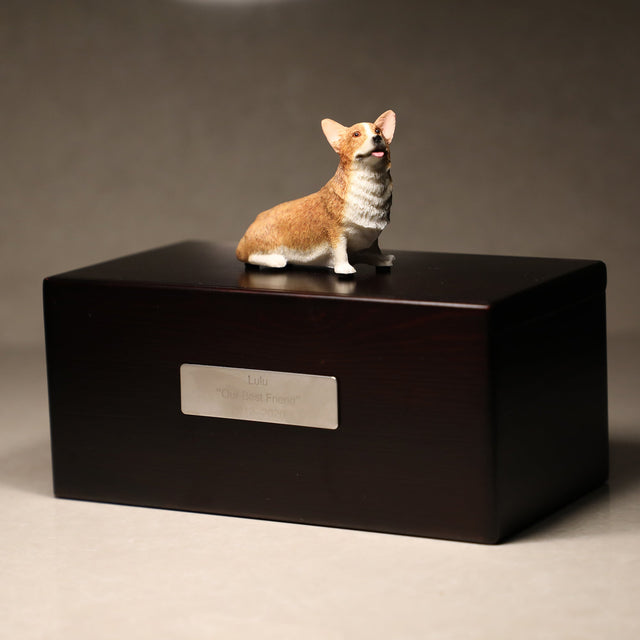 Dog Sculpture Urn Rosewood-Engravable