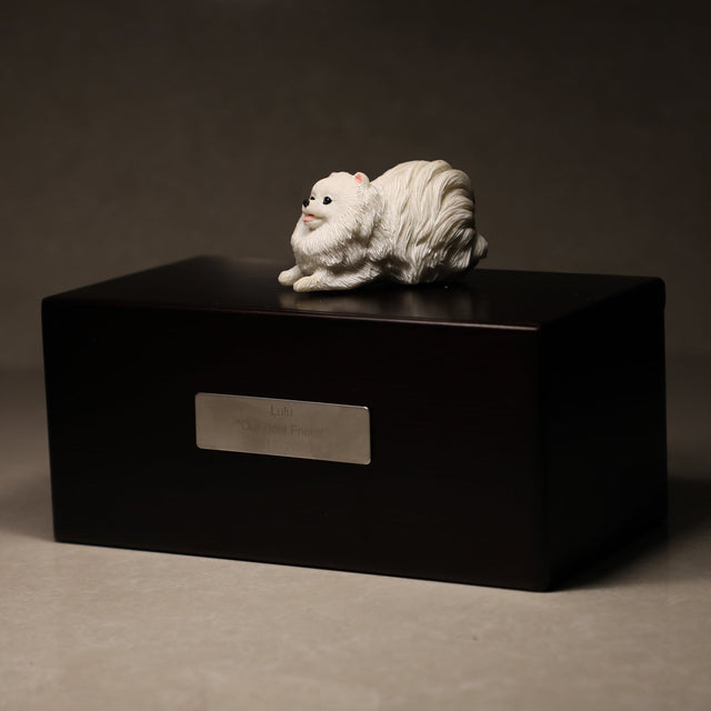Pomeranian sculpture pet urn