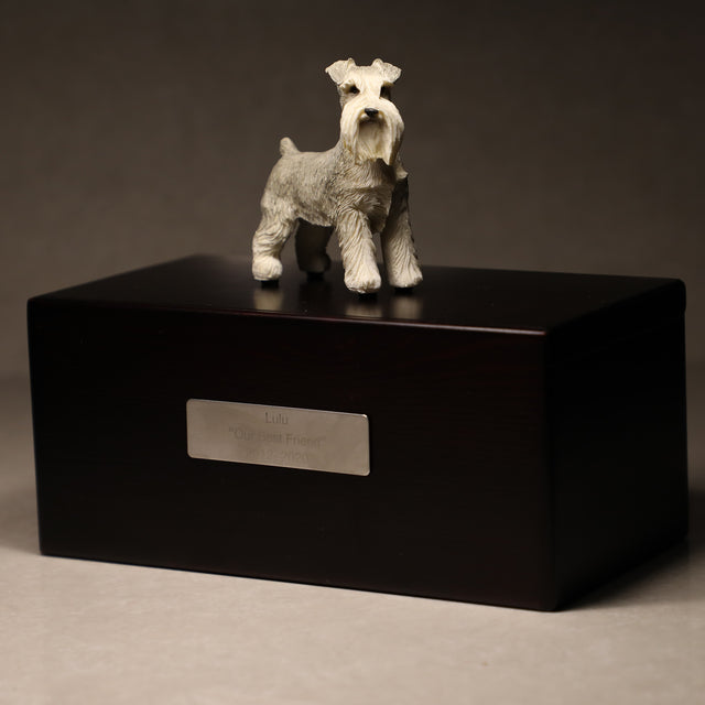 Schnauzer Sculpture Pet Urn