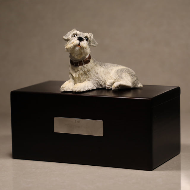 Schnauzer Sculpture Pet Urn