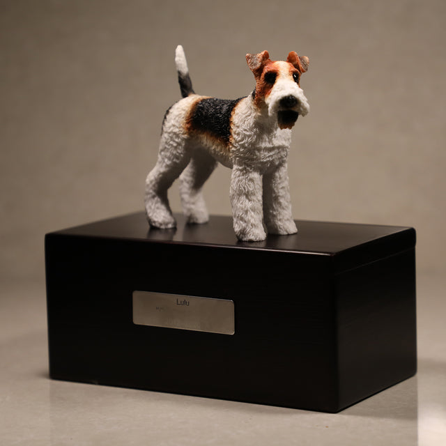 FoxTerriers sculpture pet urn