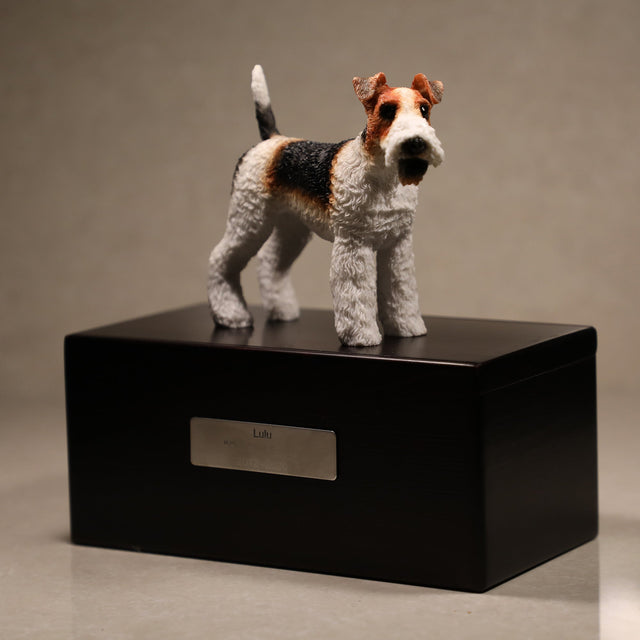 FoxTerriers sculpture pet urn