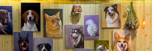 Pet Memorial Oil Painting