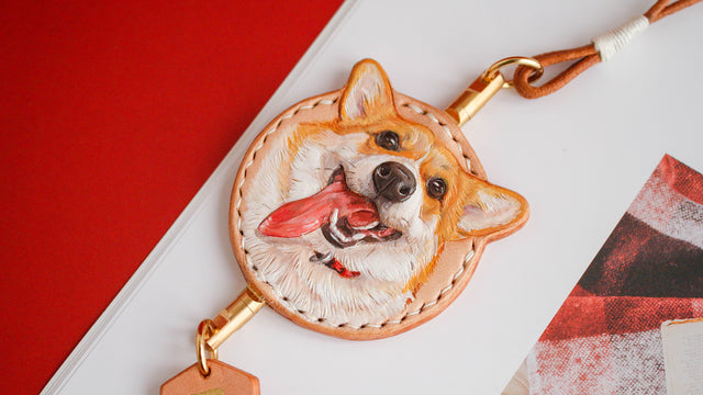 Pet Memorial Leather Carving