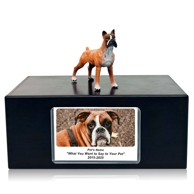 Pet Urn Memorial Shadow Box for Dog & Cat Ashes – Sympathy Keepsake Frame Gift