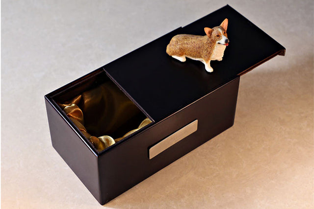 corgi sculpture pet urn