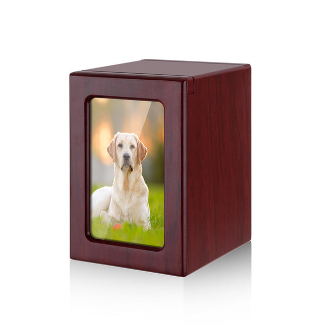 Small and Medium Commemorative Photo Frame Pet Urn Pine Wood