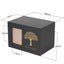 Medium and Large Black Pine Pet Urn with Photo Frame
