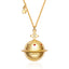 Golden Commemorative Planet Pet Hair Storage Necklace Pendant