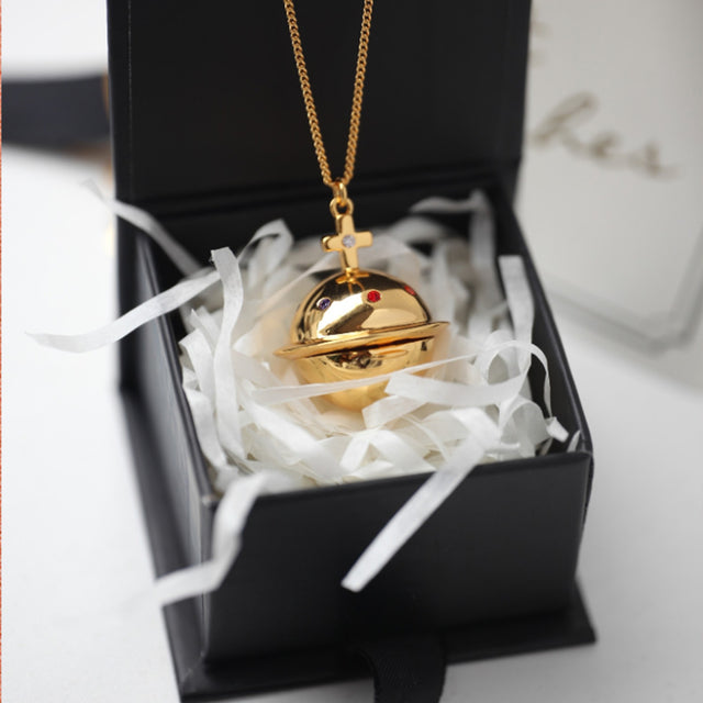 Pet Ashes Hair Collection Pendant Memorial Planet Necklace