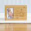Puppy Paw Print Bamboo Wood Pet Urn with Commemorative Photo Frame