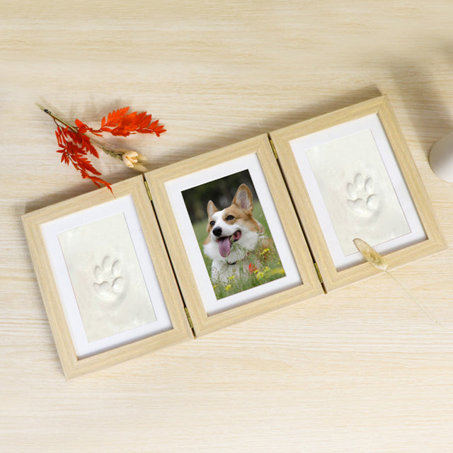 Dog Paw Print Cat Paw Print Pet Footprint Commemorative Photo Frame Diy Gift - Customizable