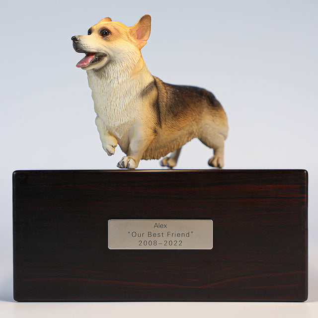 Dog Sculpture Pet Urn Rosewood Material Variety Optional - Customizable