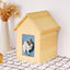 House Shape Pet Urn Pine Wood Material - Customizable