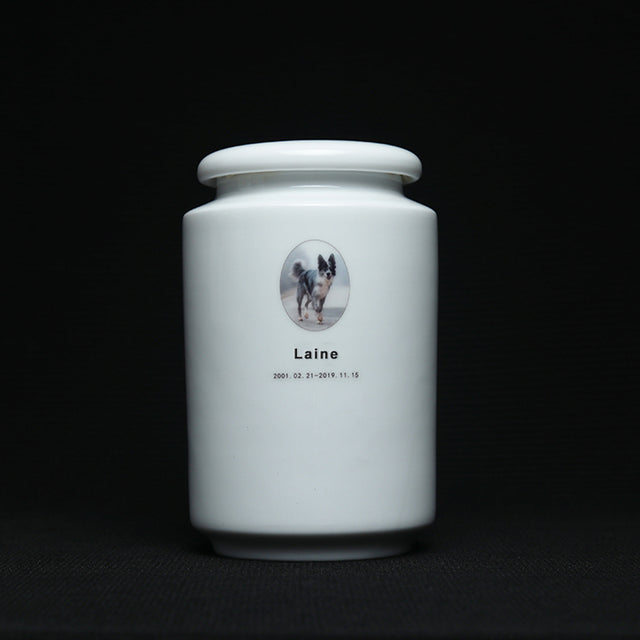 Ceramic Pet Urn Memorial Jar-Customizable