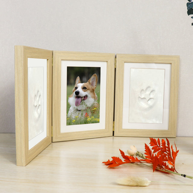 Dog Paw Print Cat Paw Print Pet Footprint Commemorative Photo Frame Diy Gift - Customizable