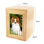 Large Pet Urn in Pine Wood with Photo Frame