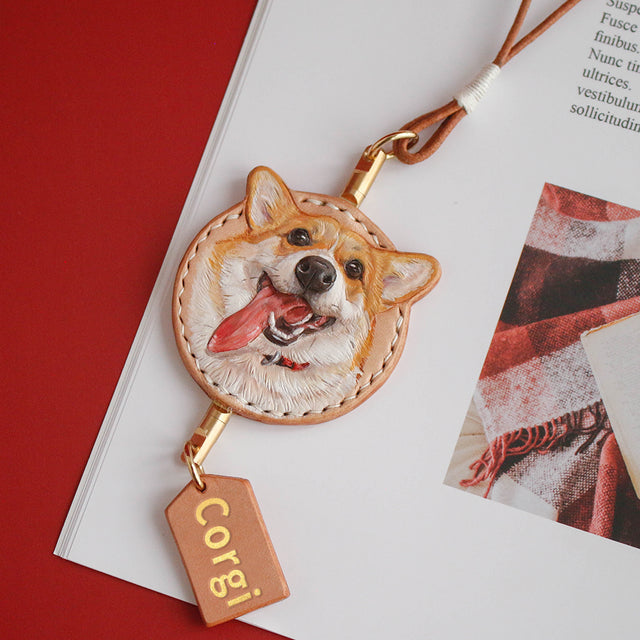 Pet Custom Leather Carving Gift Pendant Souvenir