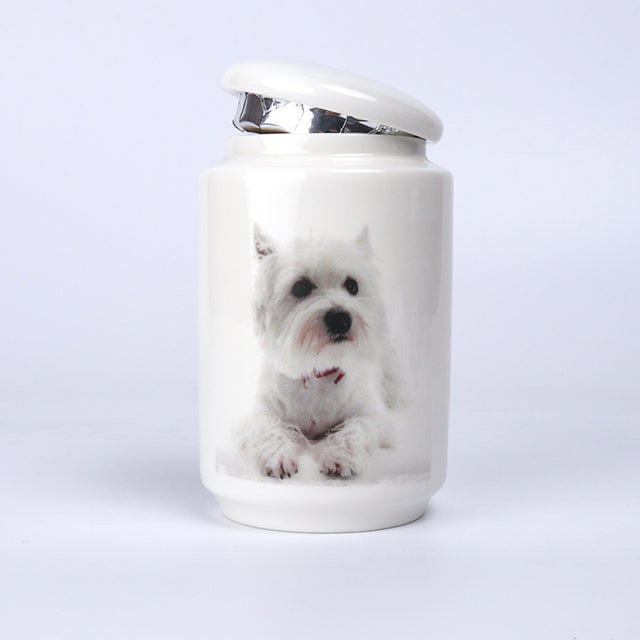 Ceramic Pet Urn Memorial Jar-Customizable