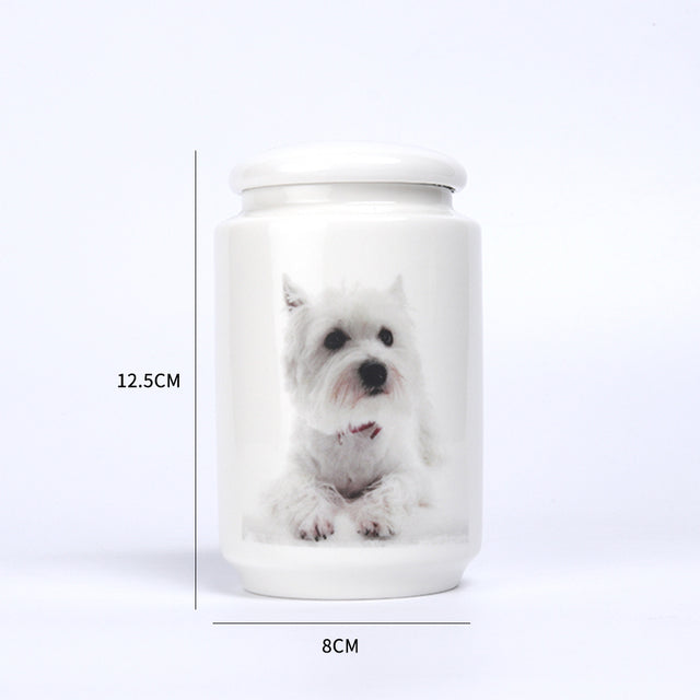 Ceramic Pet Urn Memorial Jar - Customizable