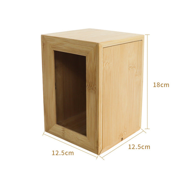 Bamboo Wood Handmade Pet Urn with Photo Frame - Can Be Customized