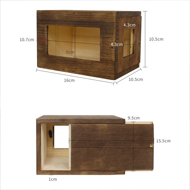 Pine Wood Pet Urn with Photo Frame - Can Be Customized