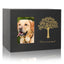 Medium and Large Black Pine Pet Urn with Photo Frame