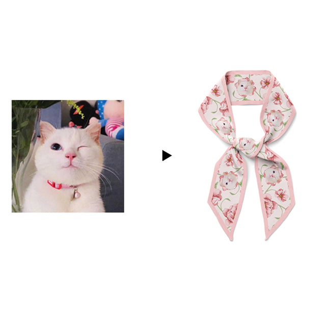 Pet Custom Memorial Silk Scarf