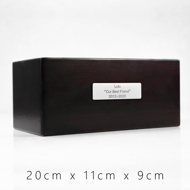 Dog Sculpture Urn Rosewood-Engravable
