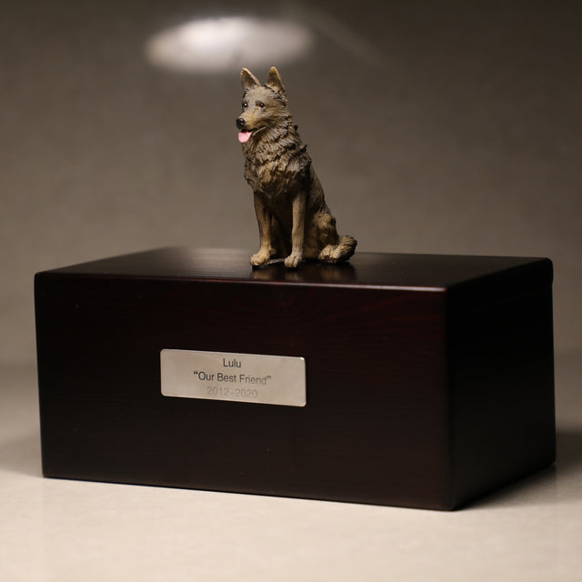 German Shepherd Sculpture Urn