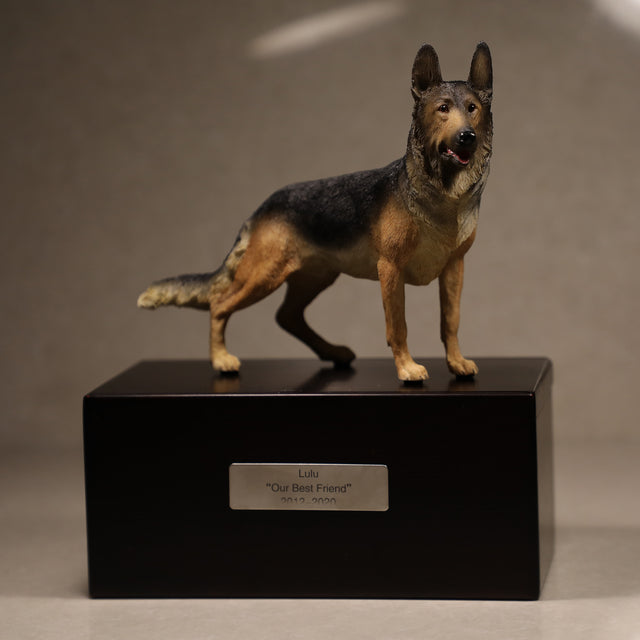 German Shepherd Sculpture Urn