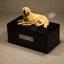 Basset dog sculpture pet urn sandalwood material - Customizable