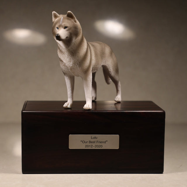 Siberian Husky Sculpture Pet Urn