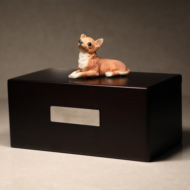 Chihuahua sculpture pet urn