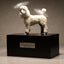 Poodle sculpture pet urn