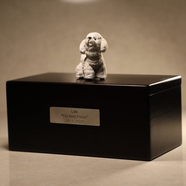 Bichon Sculpture Pet Urn