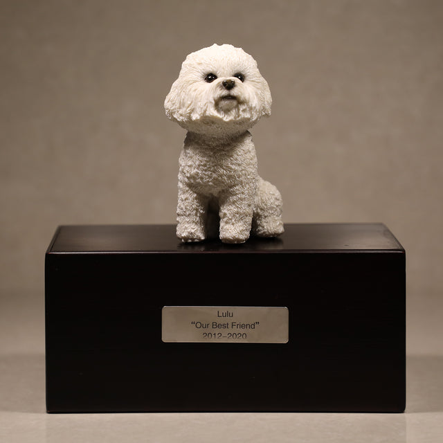Bichon Sculpture Pet Urn