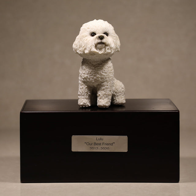 Bichon Sculpture Pet Urn