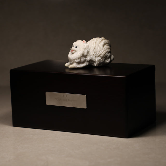 Pomeranian sculpture pet urn