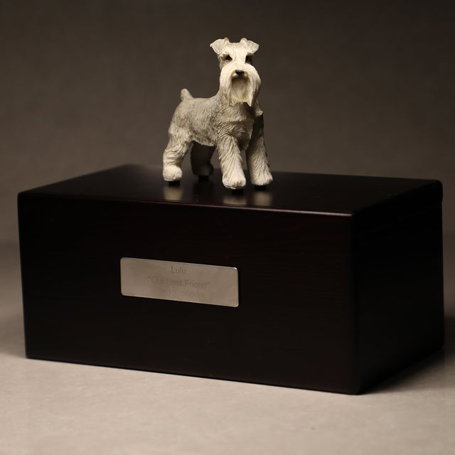 Schnauzer Sculpture Pet Urn