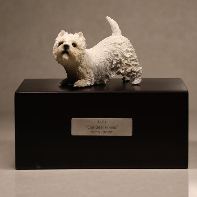 West Highland Dog Sculpture Pet Urn